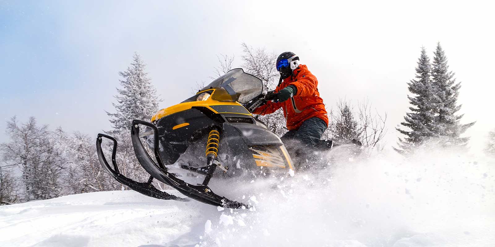 man riding snowmobile protected by a snowmobile insurance policy