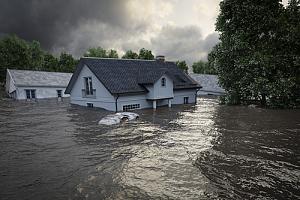 House affected by flood
