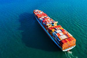 Commercial marine boat transporting goods