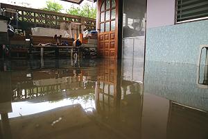 Flood in house with appliances 
