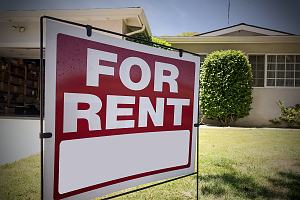 Sign outside of rental property 