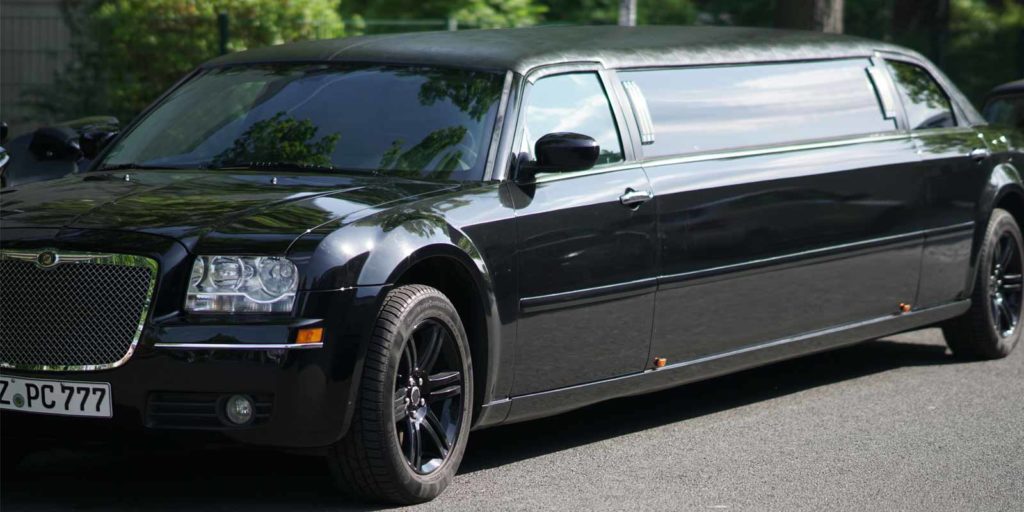Limo parked on road