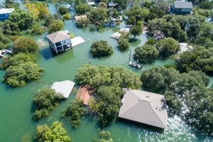 sky view of home covered with fema flood insurance