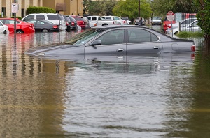 Car Drowned in Flood needing commercial flood insurance