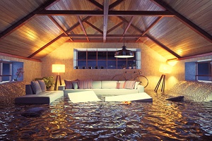flooding modern interior loft in the evening should have commercial flood insurance