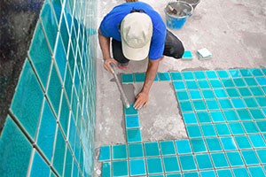 pool tiling