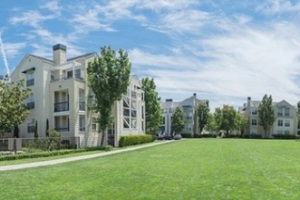condo area in bright sunny day