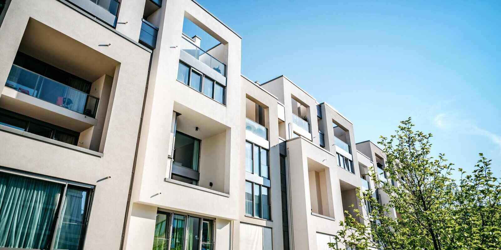 modern residential architecture in Berlin in summer