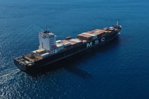 cargo ship travelling in sea