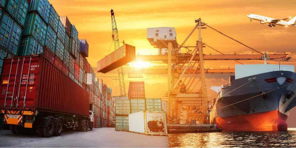 transportation of container cargo ship