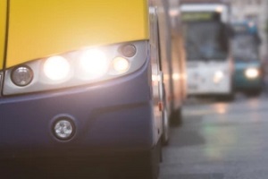 public transportation light from front