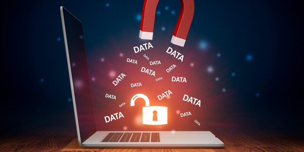 leaked data and data breach concepts