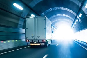 truck in tunnel
