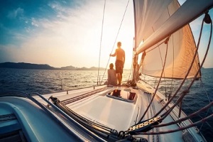 couple enjoying in the yatch