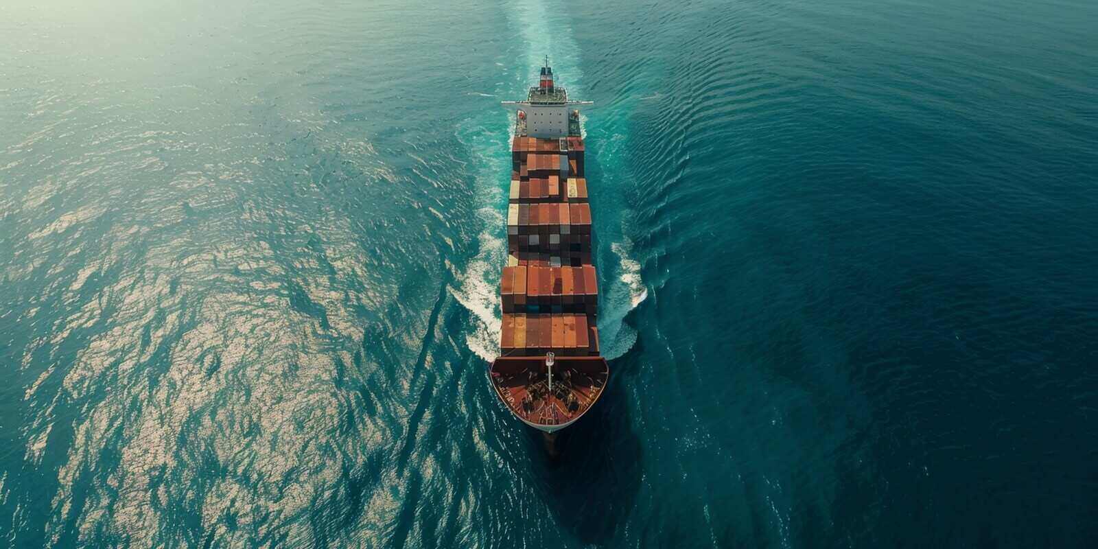 cargo container ship navigates through the waters, laden with containers destined for import and export operations