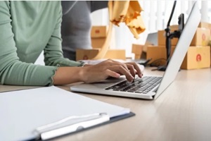 customers shopping in modern clothing store