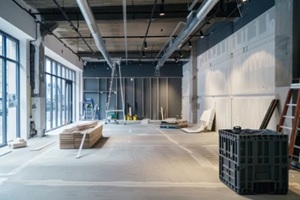 retail space renovation and preparation for a new store opening