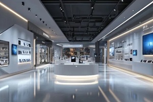 newly built high end electronic store