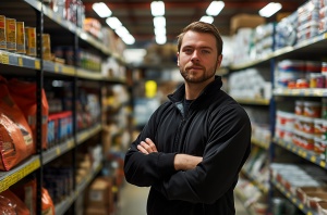 Confident store manager