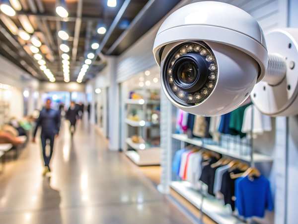 Security camera in a clothing store.