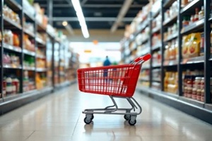 shopping cart at a retail store