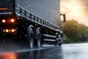 black truck on the highway