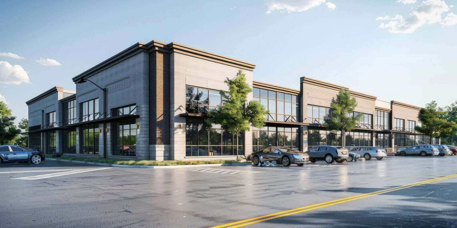 new commercial building with retail and office space available