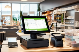 Modern Sales Equipment Setup in Retail Store