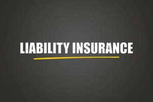 Liability Insurance Written on Black Paper
