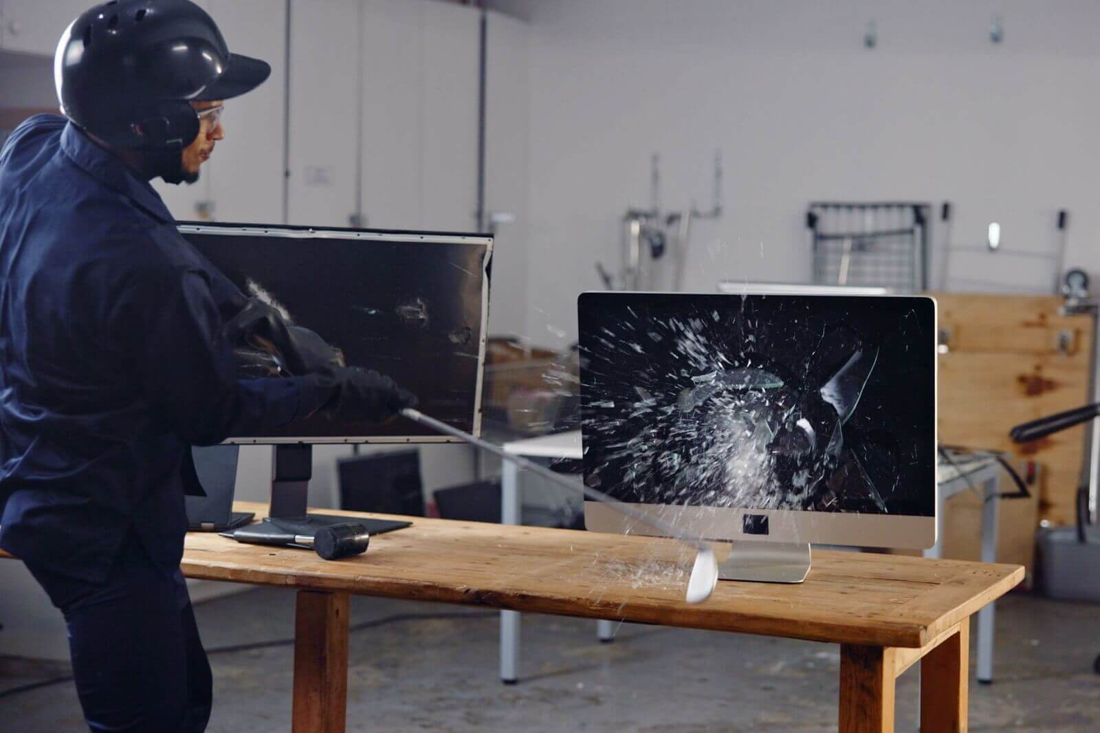 baseball bat and people in rage room for frustrated, anger management and stress relief