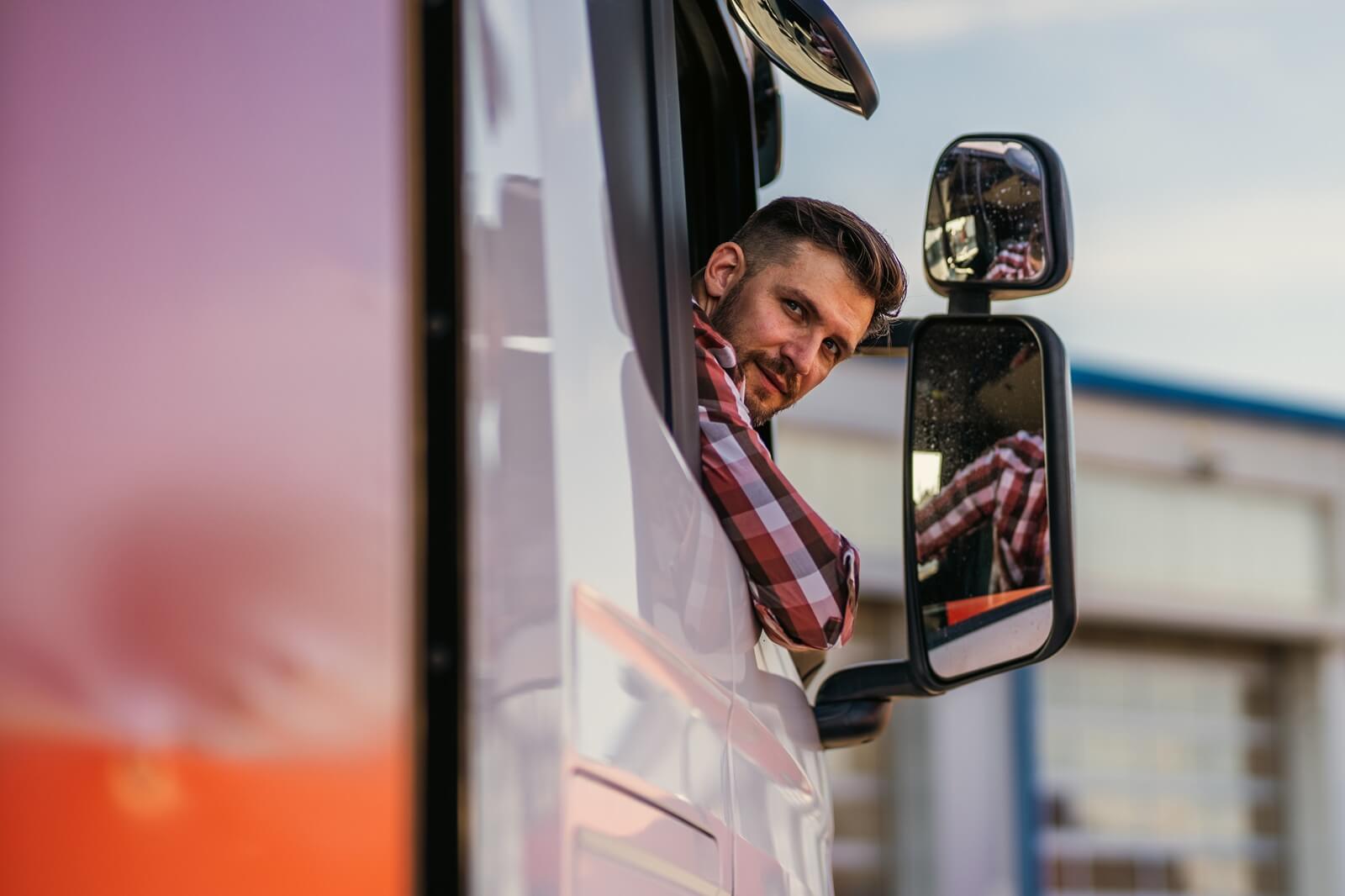 professional truck driver ready for job