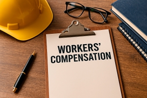 Workers Compensation Document on The Desk with Pen