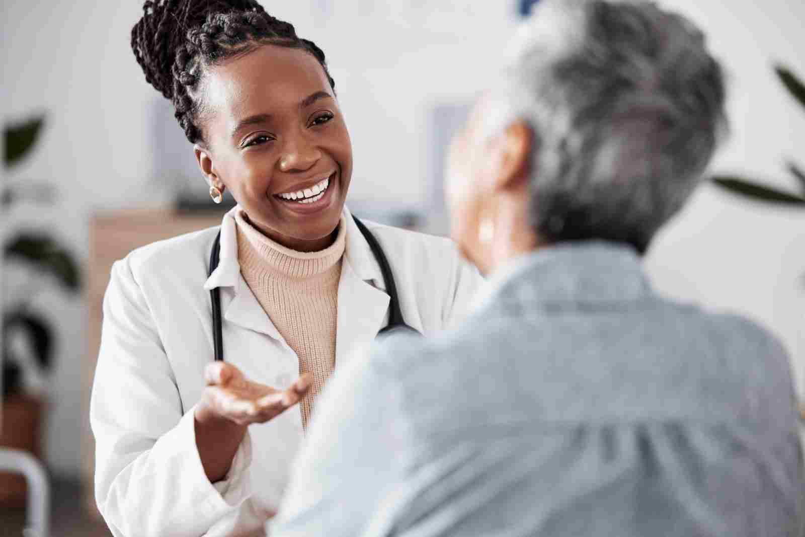doctor talking to someone who needs long-term disability insurance