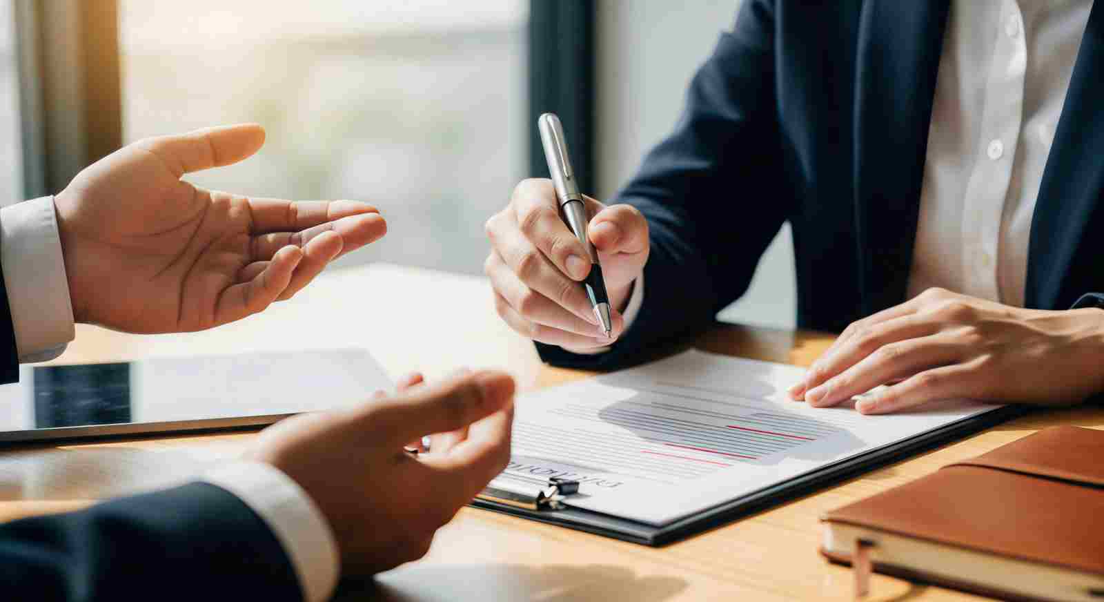 meeting to discuss long-term disability insurance and signing papers