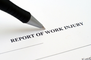 Work Injury Report Form with Pen