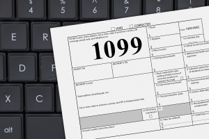 1099 Form Over Keyboard