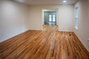 An Empty House With a Double Wide Entrance