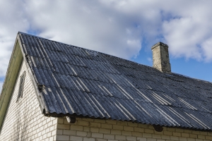 Old Eternit Roof on a Brick House